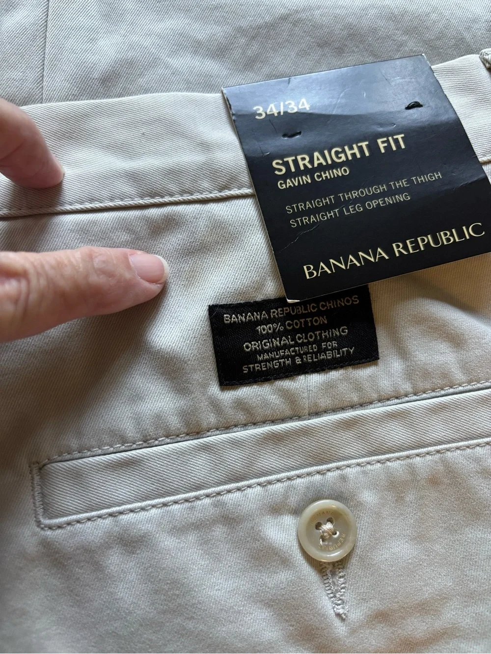 Banana Republic Light Khaki Men's Chinos NWT